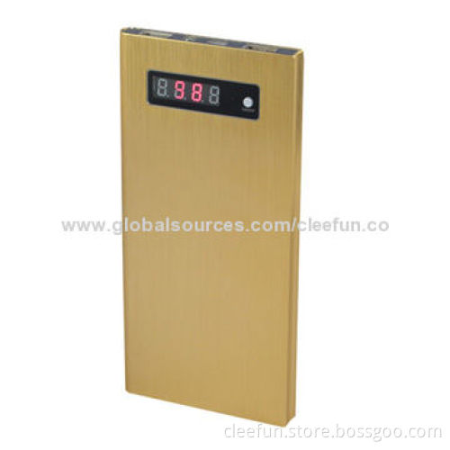 New metal case power bank, polymer battery, super thin, with digital display